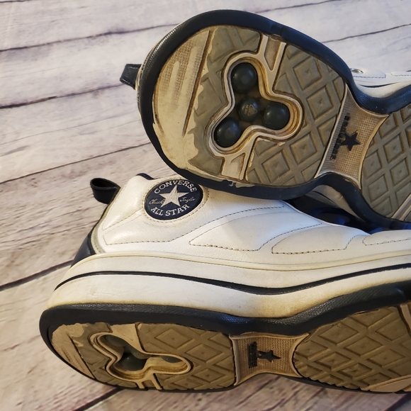 CONVERSE CHUCK TAYLOR ALL STAR  MEN'S UPPER LEATHER BLUE/WHITE SIZE 10.5 - Picture 10 of 14